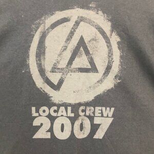 2007 Linkin Park Band Crew Tour T shirt Size XL Black Tee Jerzees Y2K PP